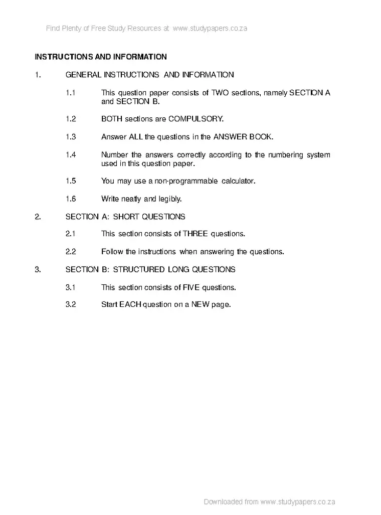 Agricultural Technology Grade 12 Term 1 2017 question paper preview