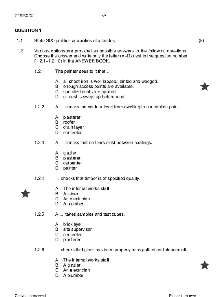 Building and Civil Technology N3 December 2023 question paper preview