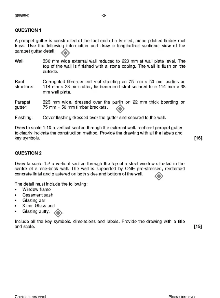 Building and Structural Construction N4 August 2021 question paper preview