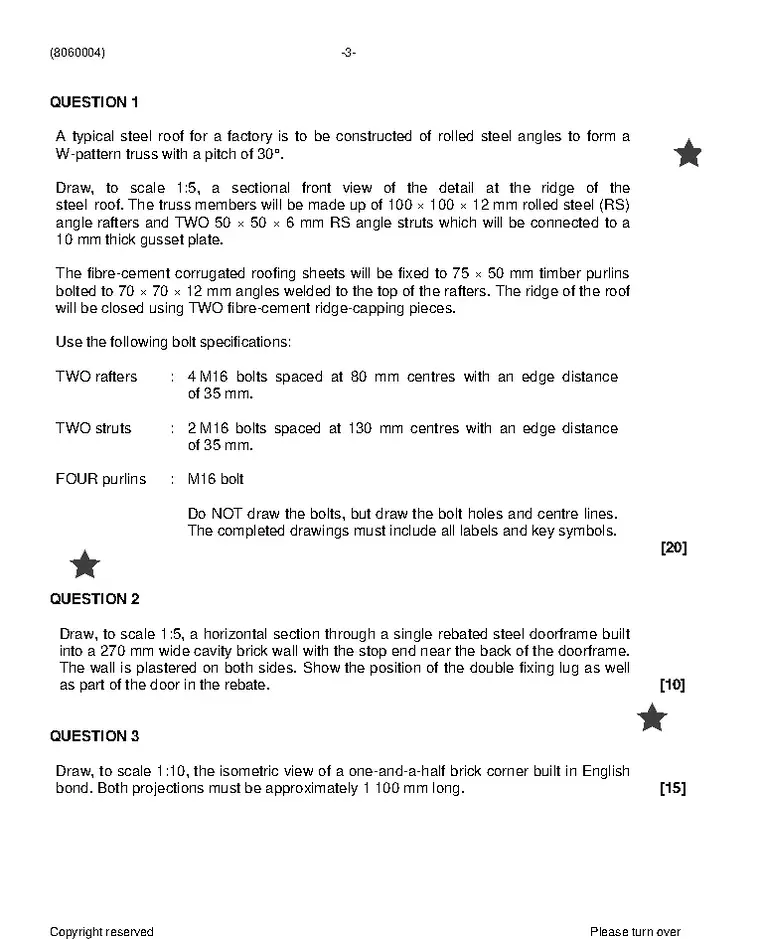 Building and Structural Construction N4 November 2022 question paper preview