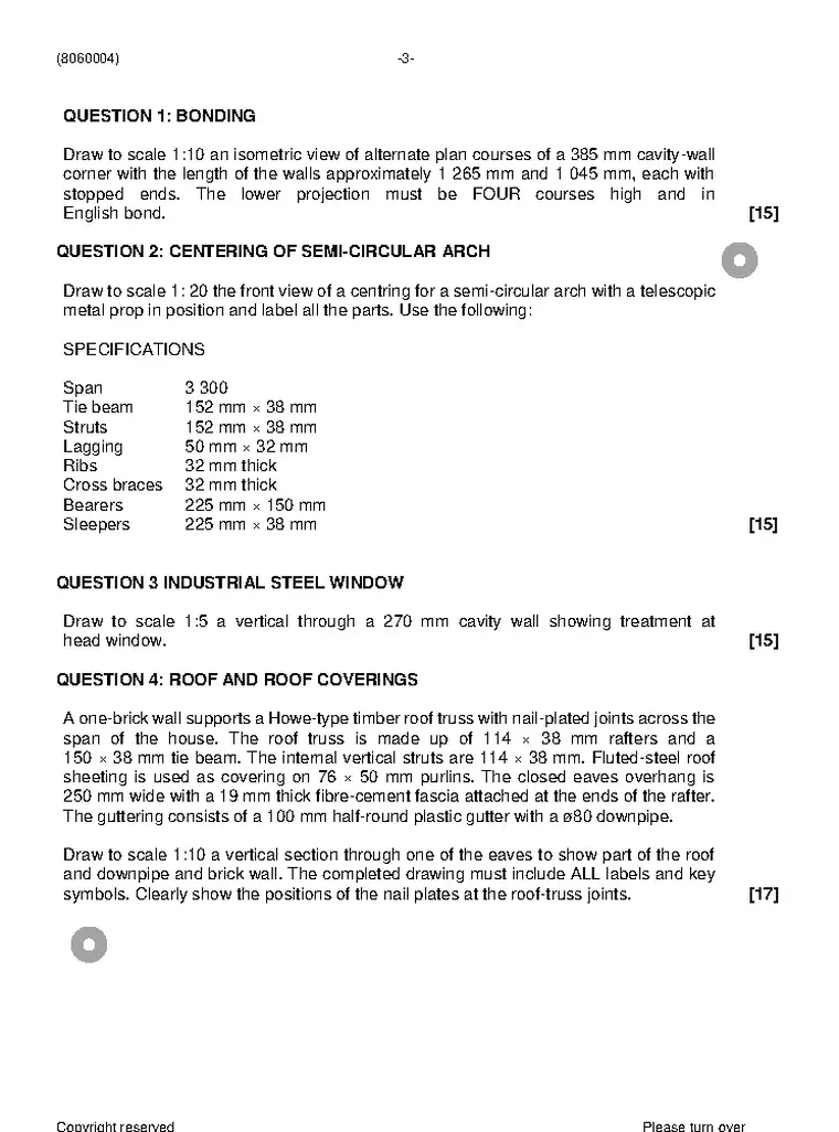 Building and Structural Construction N4 December 2023 question paper preview