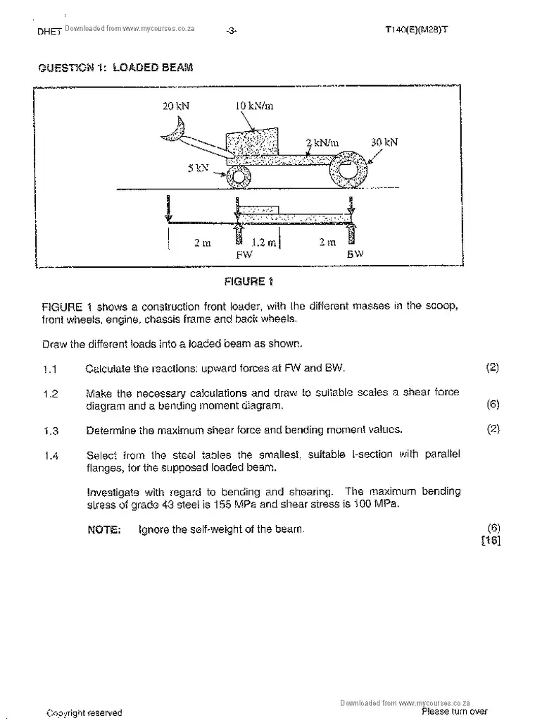 Building and Structural Construction N5 March 2013 question paper preview