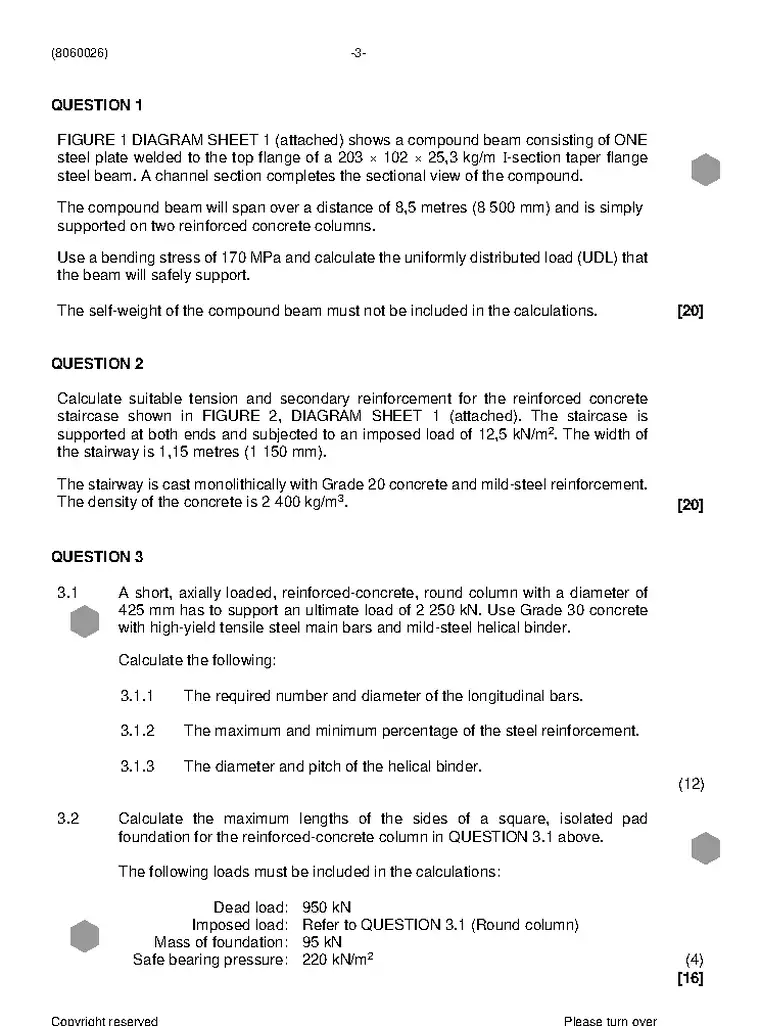Building and Structural Construction N6 November 2023 question paper preview