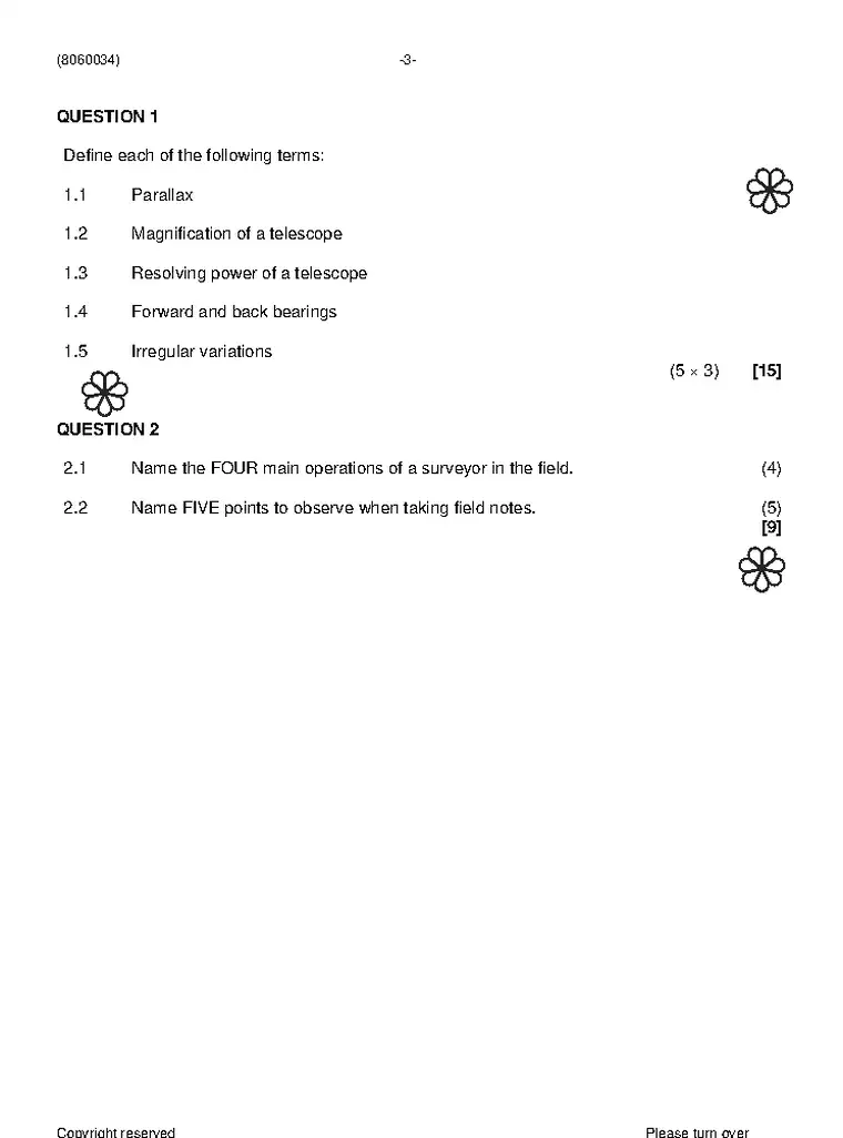 Building and Structural Surveying N4 November 2022 question paper preview