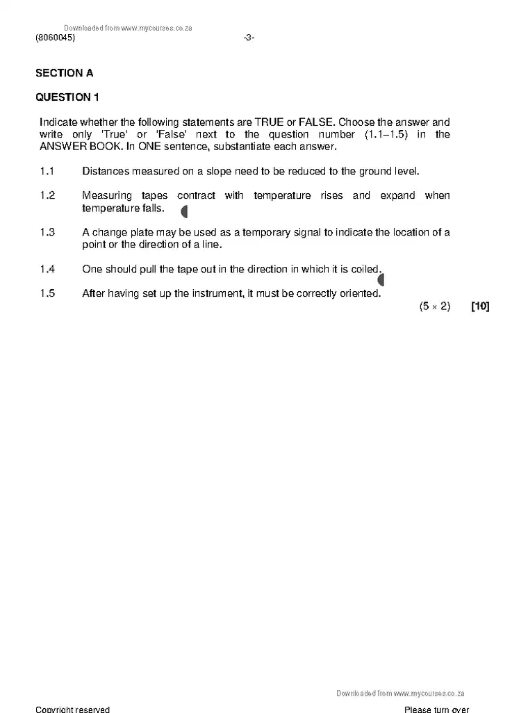 Building and Structural Surveying N5 August 2021 question paper preview