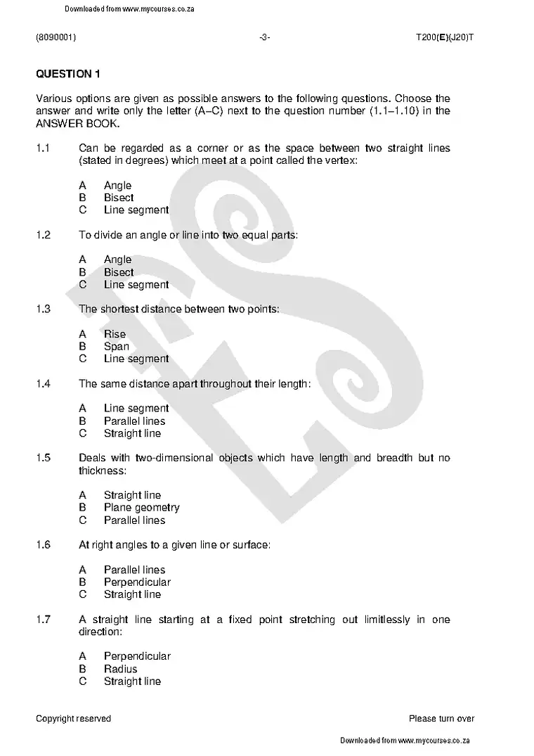 Building Drawing N1 August 2018 question paper PDF, preview of the first page of questions