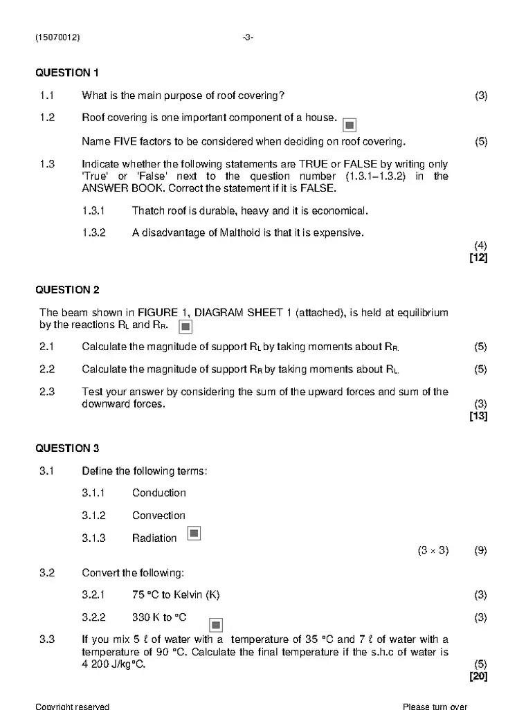 Building Science N2 August 2021 question paper preview