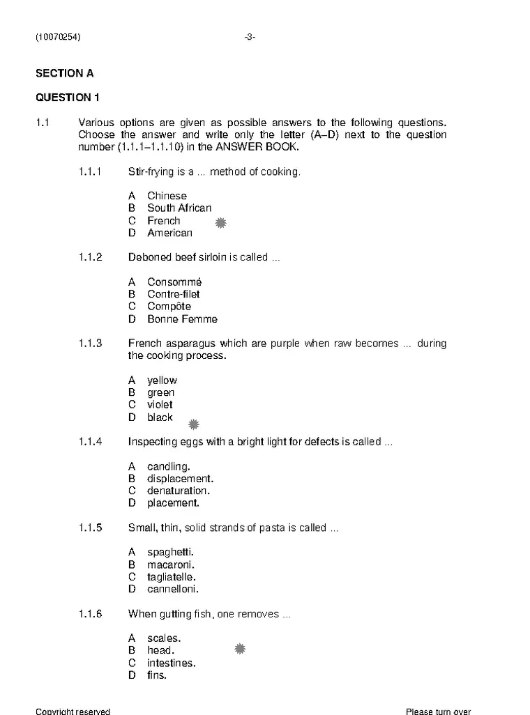 Catering Theory and Practical N4 November 2020 question paper preview