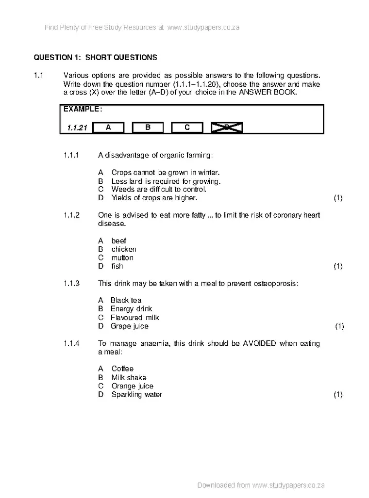 Consumer Studies Grade 12 Term 1 2017 question paper preview