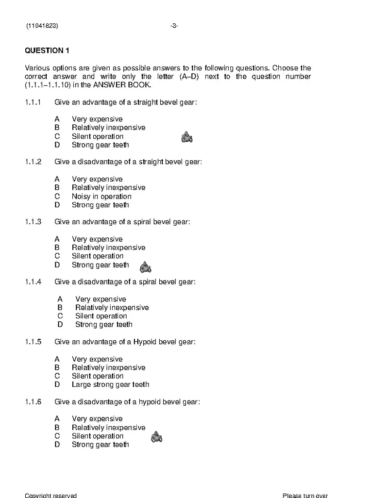 Diesel Trade Theory N3 April 2021 question paper preview