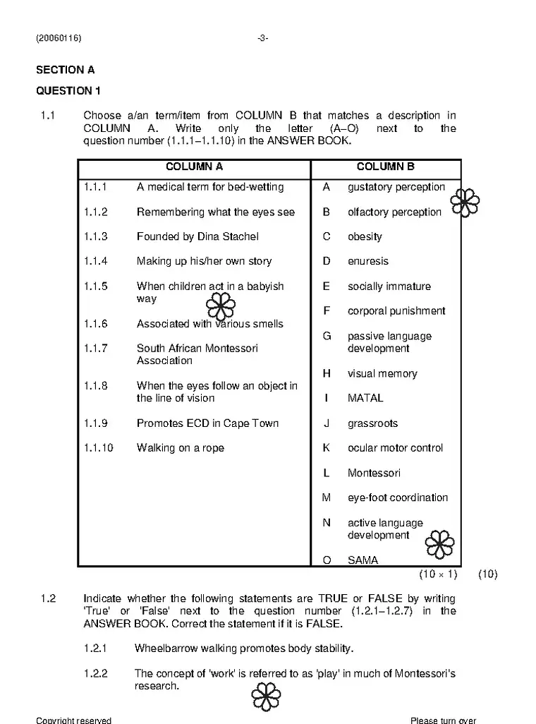 Educational Psychology N6 November 2023 question paper preview