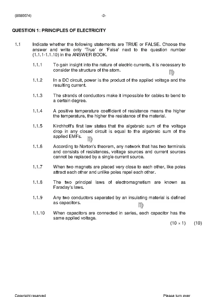 Electrotechnics N4 April 2021 question paper preview