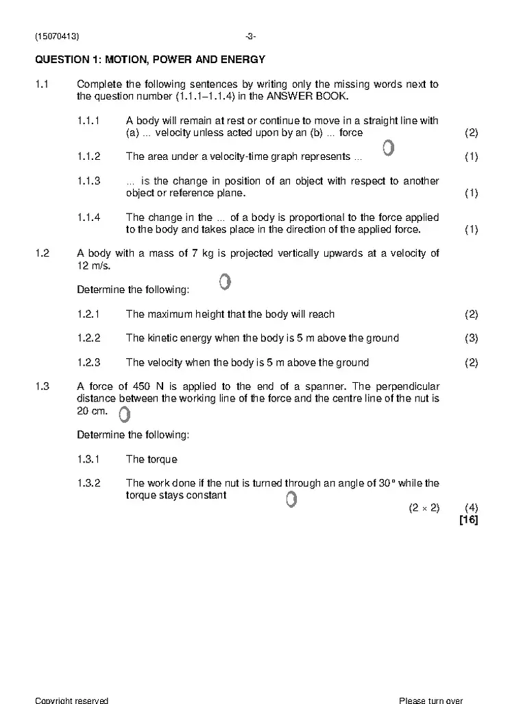 Engineering Science N3 April 2021 question paper preview