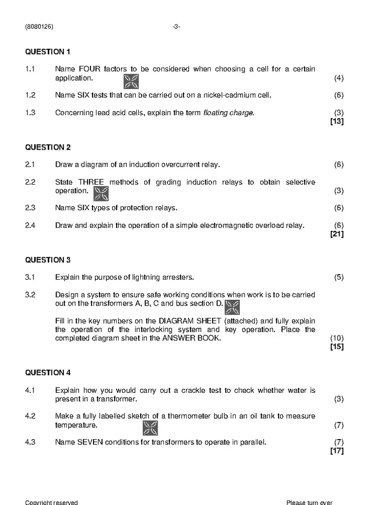 Fault Finding and Protective Devices N6 August 2021 question paper preview