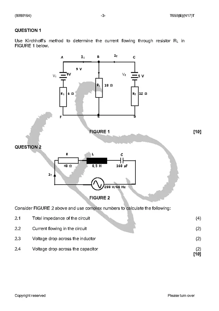 Industrial Electronics N4 November 2016 question paper PDF, preview of the first page of questions