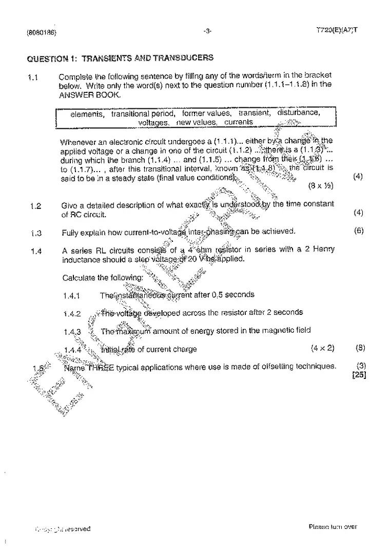 Industrial Electronics N6 April 2014 question paper PDF, preview of the first page of questions