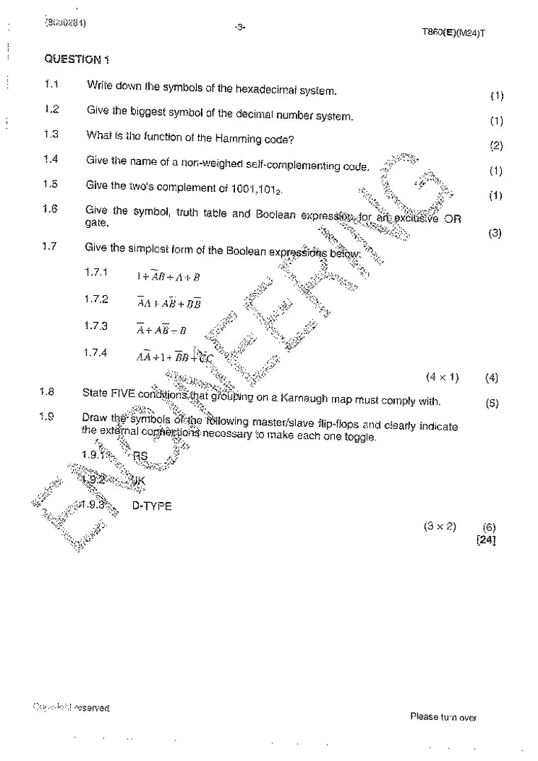 Logic Systems N4 March 2014 question paper PDF, preview of the first page of questions