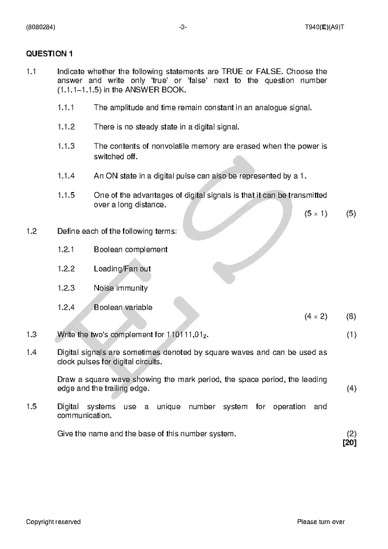 Logic Systems N4 April 2018 question paper PDF, preview of the first page of questions