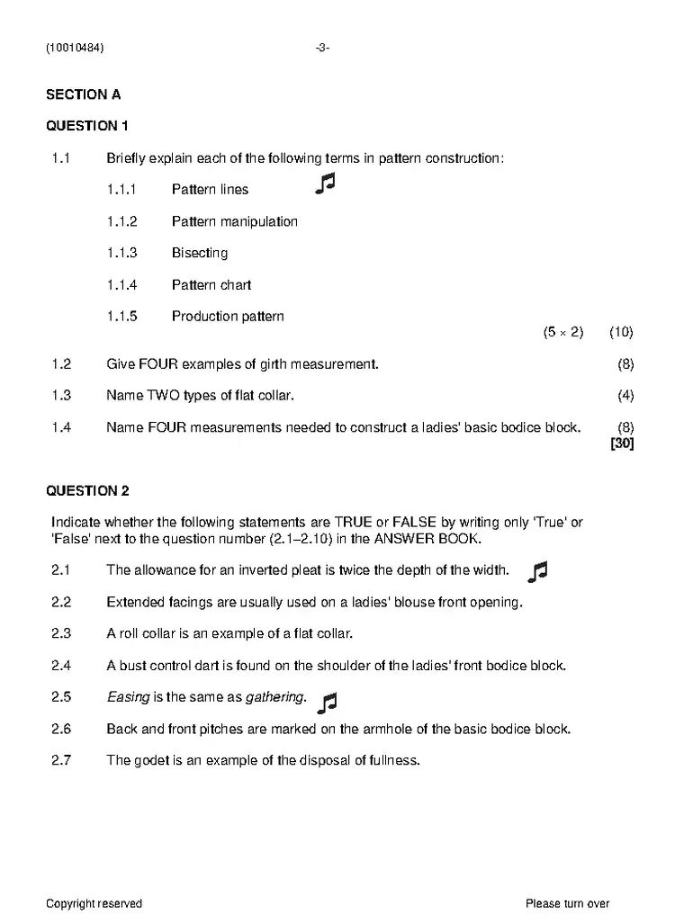 Pattern Construction N4 June 2021 question paper preview