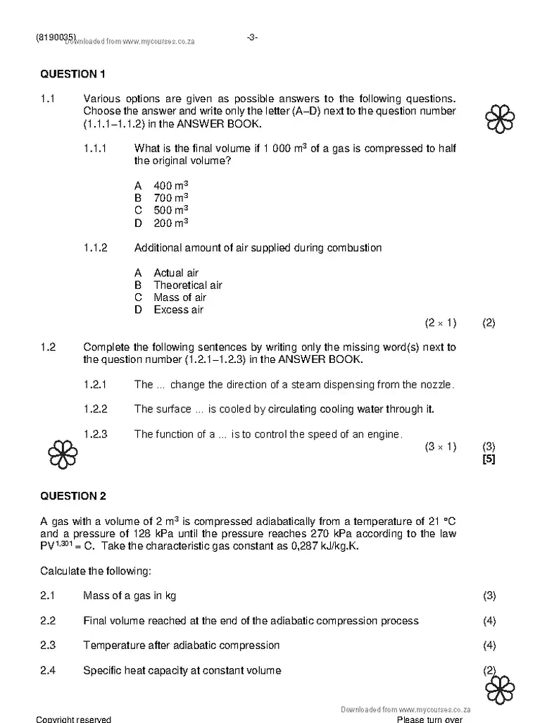 Power Machines N5 December 2023 question paper preview