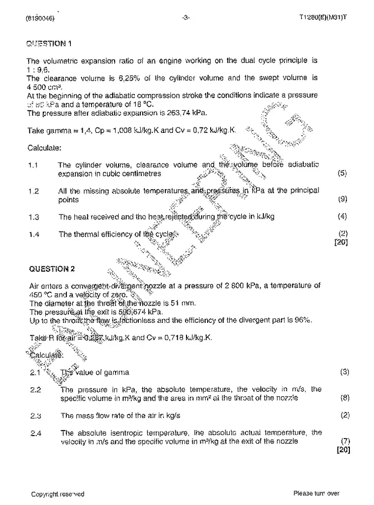Power Machines N6 March 2014 question paper preview