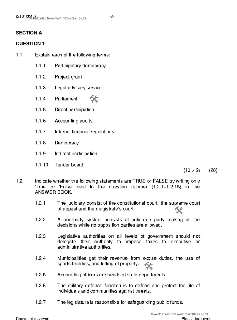 Public Finance N5 November 2020 question paper preview