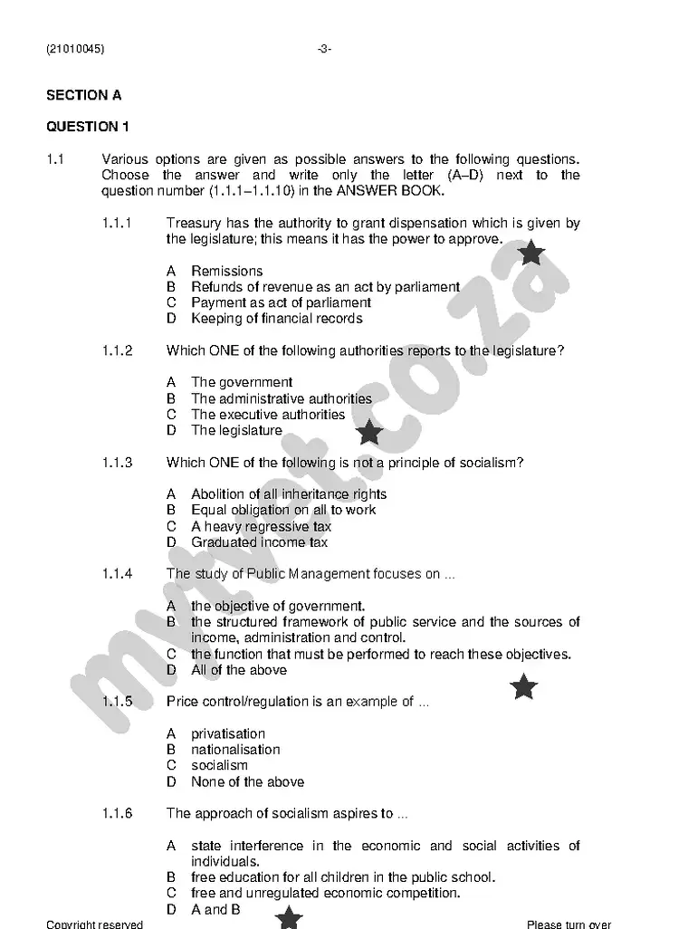 Public Finance N5 June 2022 question paper preview