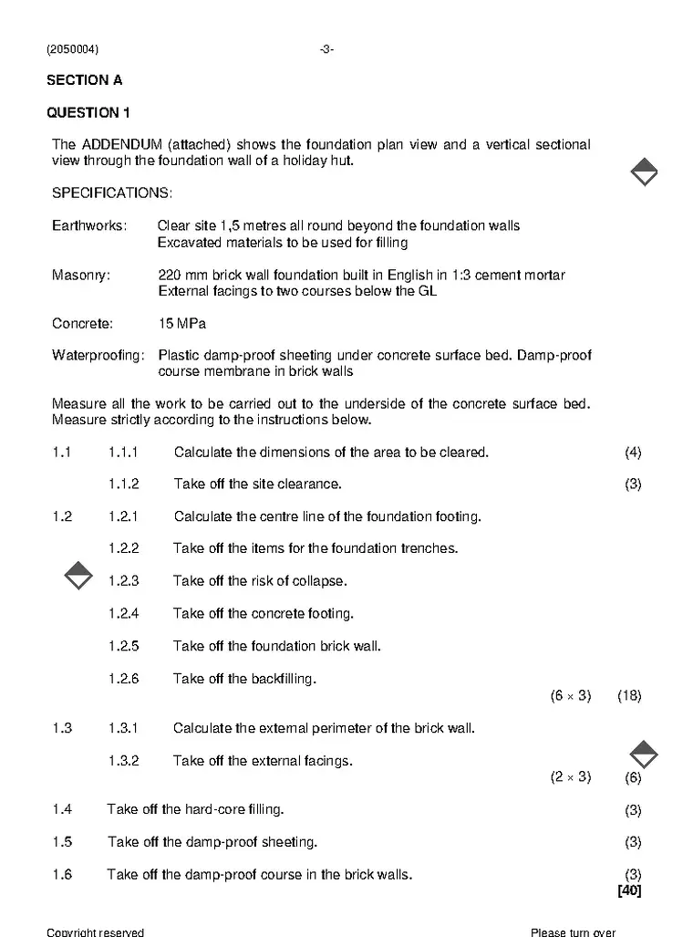 Quantity Surveying N4 December 2022 question paper preview