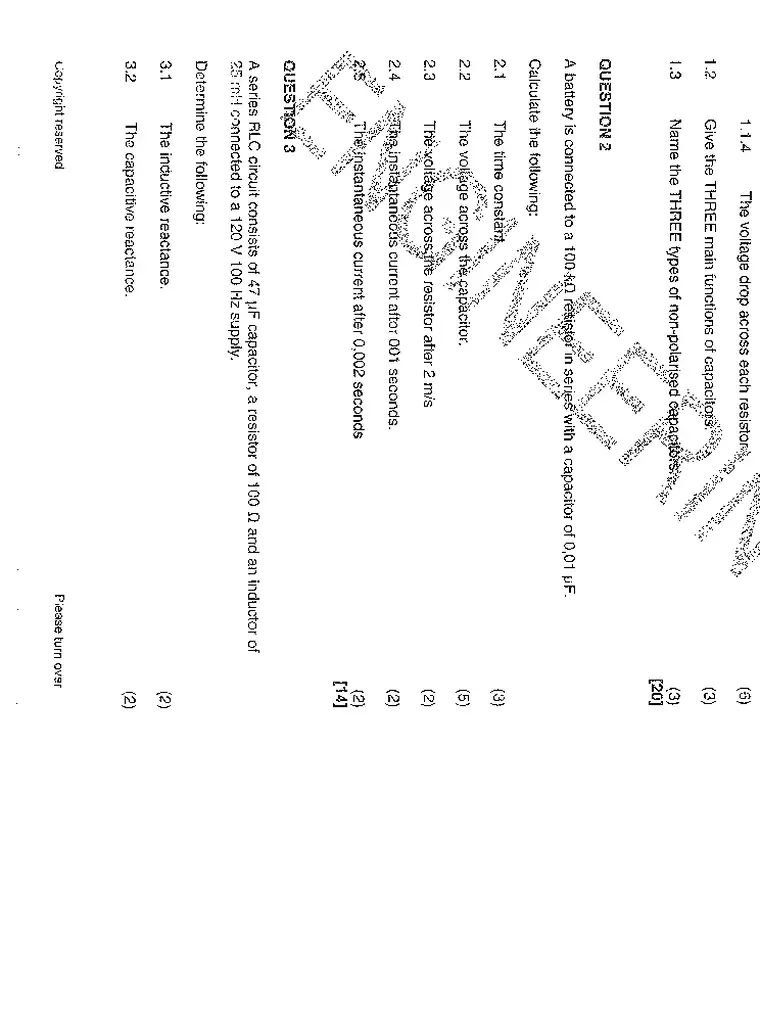 Radio and Television Theory N2 March 2014 question paper preview
