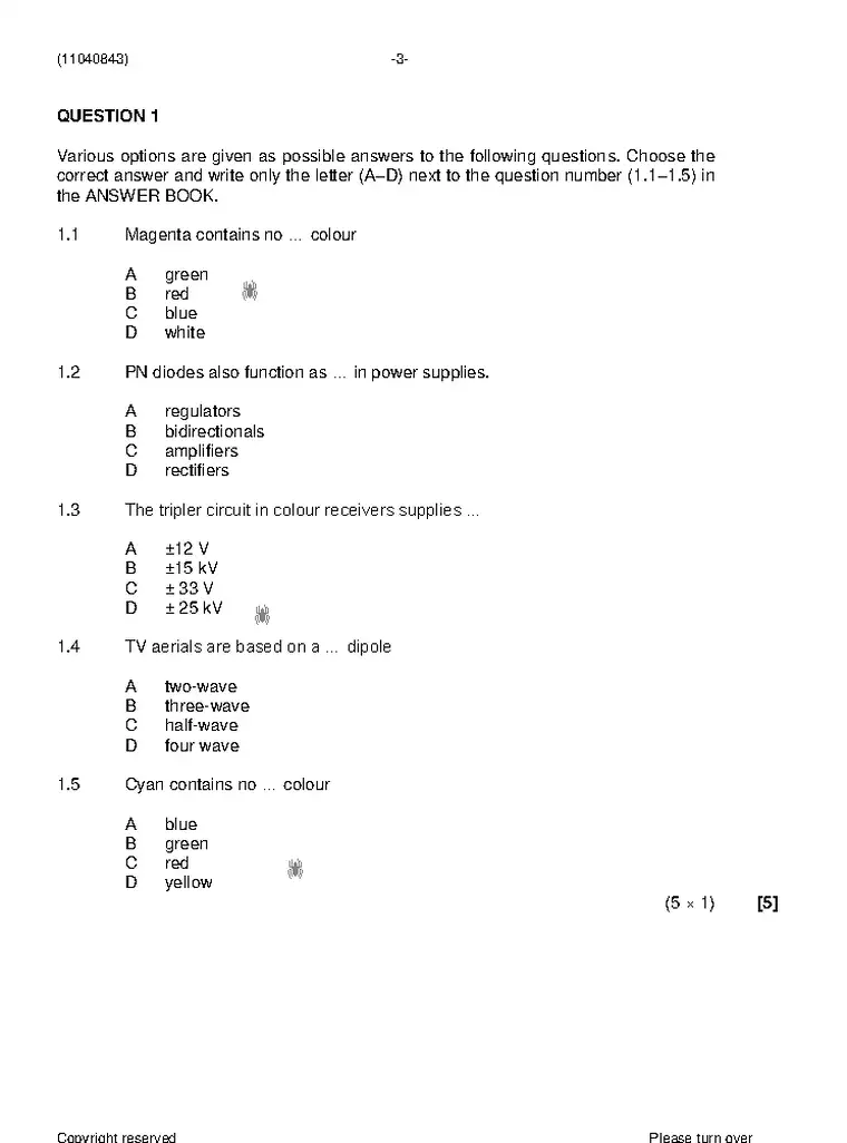 Radio and Television Theory N3 April 2021 question paper preview