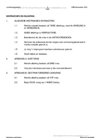 Agricultural Technology Grade 12 November 2021 (National DBE) question paper, first page of questions