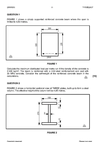 Building and Structural Construction N6 April 2019 question paper, first page of questions