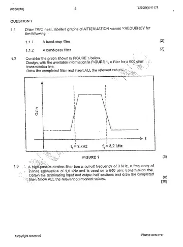 Communication Electronics N6 November 2013: Electronics question paper, first page of questions