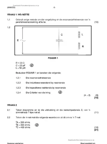 Communication N5 April 2021: Electronics question paper, first page of questions