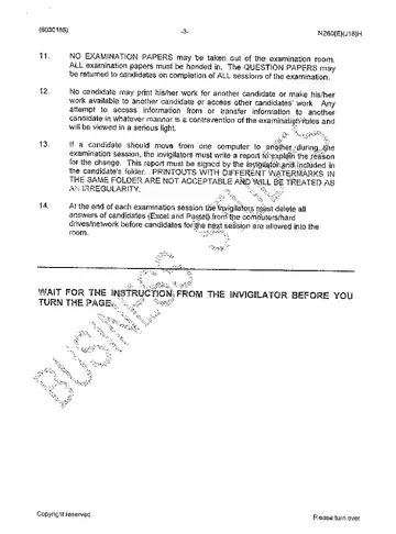Computerised Financial Systems N6 June 2014 question paper, first page of questions