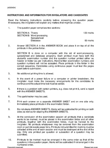 Data Management Farming N4 June 2021 question paper, first page of questions