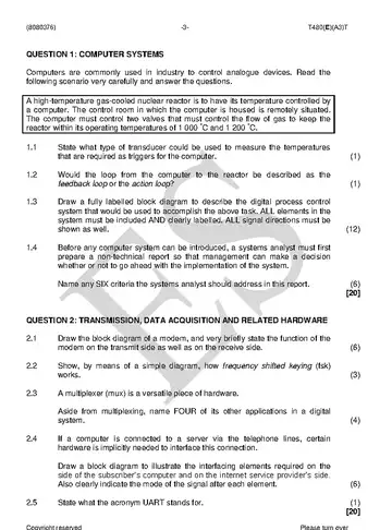 Digital Electronics N6 April 2018: Digital Electronics question paper, first page of questions