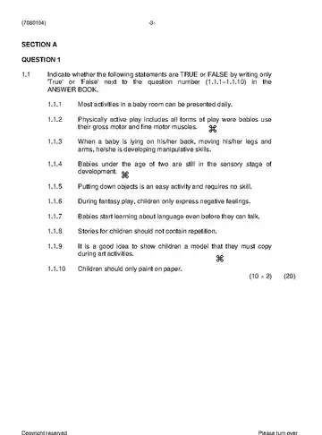 Educare Didactics Theory and Practical N4 June 2021 question paper, first page of questions
