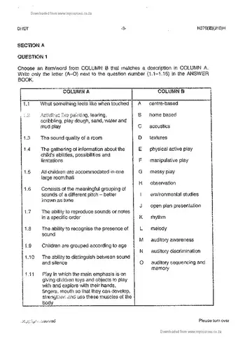 Educare Didactics Theory and Practical N5 June 2013 question paper, first page of questions