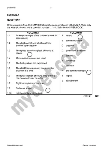 Educare Didactics Theory and Practical N5 June 2022 question paper, first page of questions