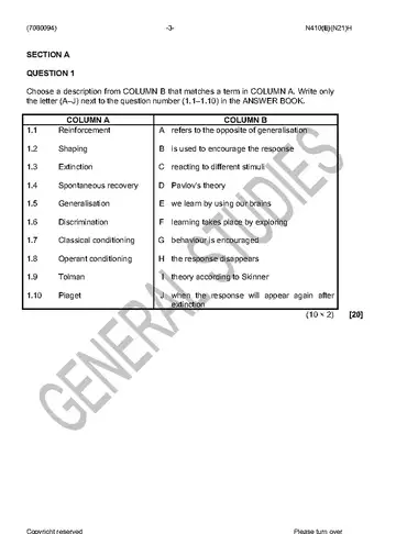 Education N4 November 2016 question paper, first page of questions