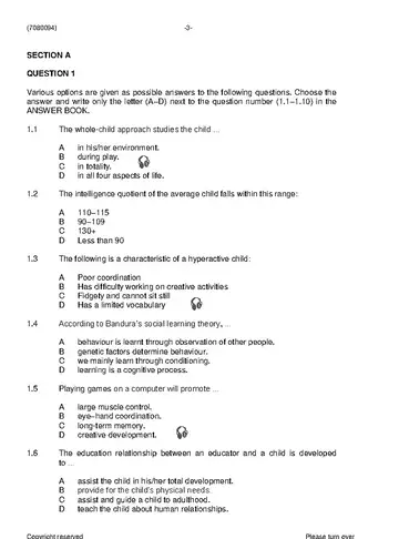 Education N4 November 2020 question paper, first page of questions