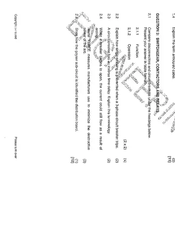 Electrical Trade Theory N2 November 2014 question paper, first page of questions