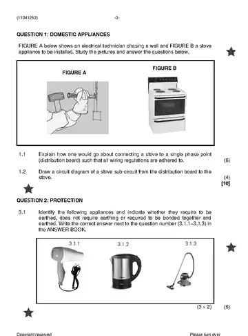 Electrical Trade Theory N3 November 2022 question paper, first page of questions