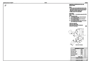 Engineering Graphics and Designs Grade 12 May/June 2023 Paper 1 question paper, first page of questions