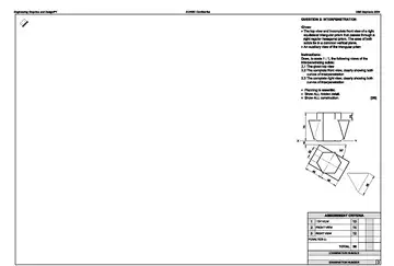 Engineering Graphics and Designs Grade 12 May/June 2024 Paper 1 question paper, first page of questions