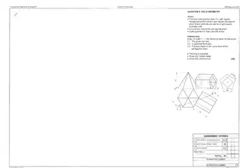 Engineering Graphics and Designs Grade 12 May/June 2025 Paper 1 question paper, first page of questions