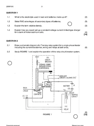 Fault Finding and Protective Devices N6 November 2022 question paper, first page of questions