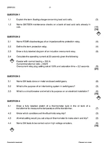 Fault Finding and Protective Devices N6 November 2023 question paper, first page of questions