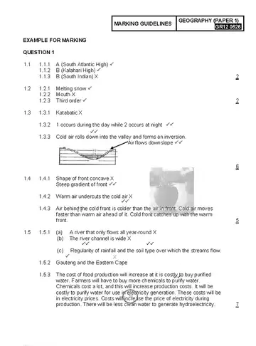 Geography Grade 12 June 2026 Paper 2 (Gauteng) question paper, first page of questions